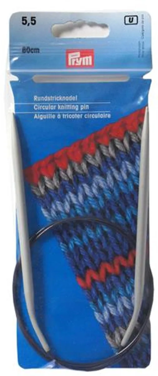 Prym Rondbreinaald ALU 80cm - 5,50mm Grijs