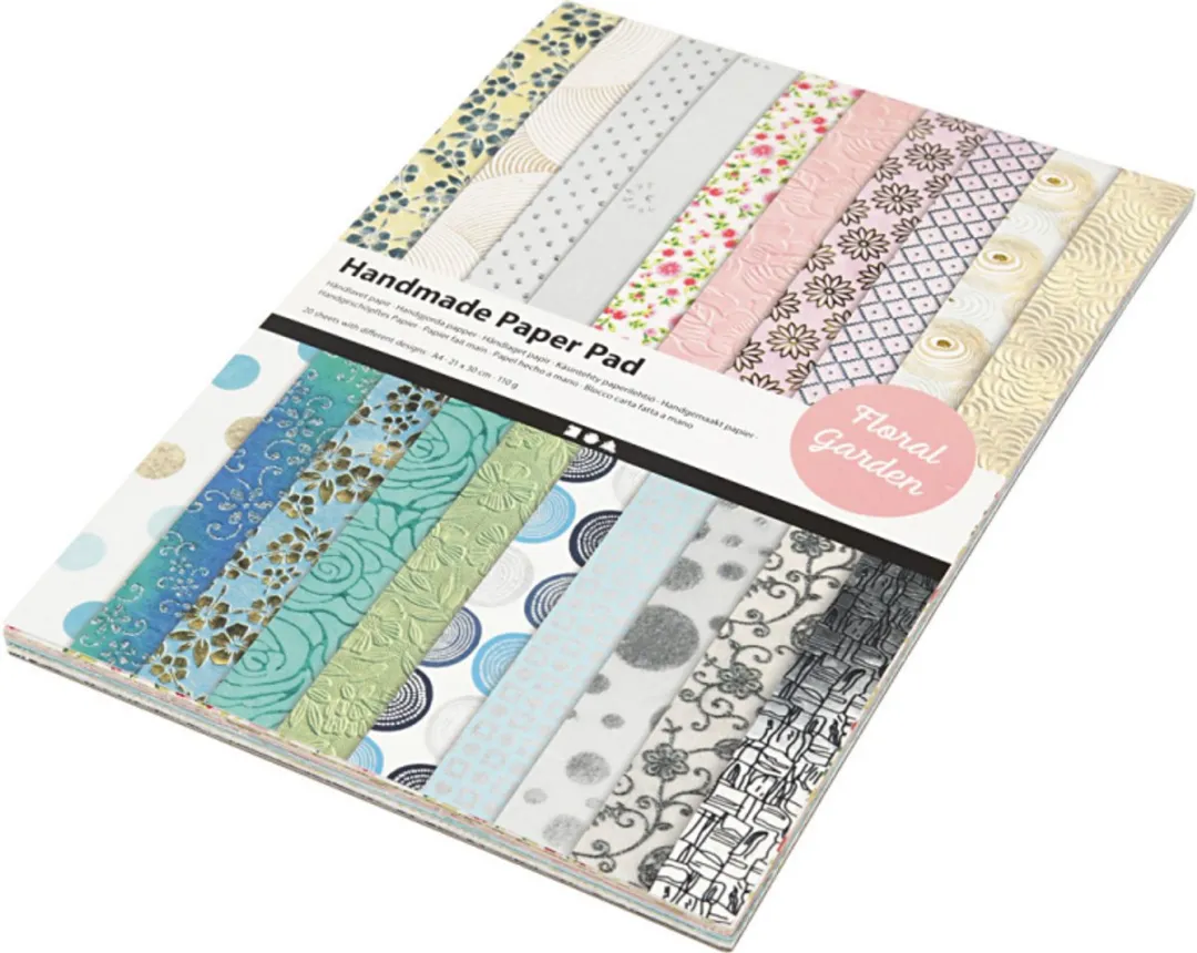 Creativ Company Handgemaakt Papierblok Bloementuin A4