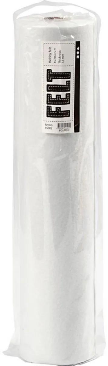 Creativ Company Hobbyvilt Rol 5m - Wit