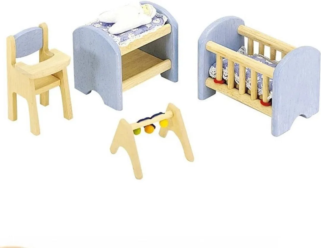 Pintoy Blauwe Babykamer Poppenhuis