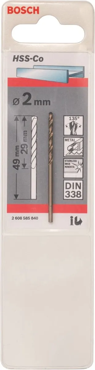 Bosch Metaalboren HSS-Co 2mm - 2 Stuks - afbeelding 6 van 6