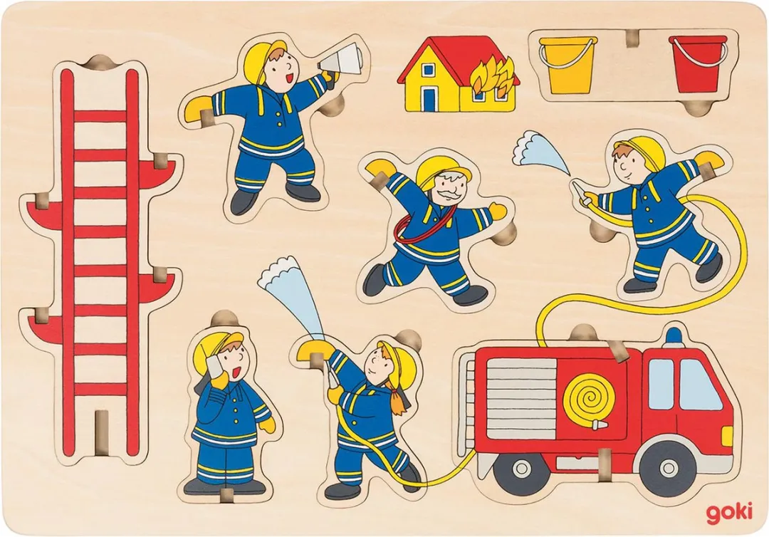 Goki Brandweer Puzzel 9-delig Multicolor