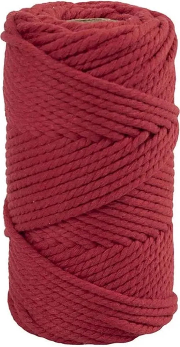 Creativ Company Macramékoord 4mm - 55m - Rood