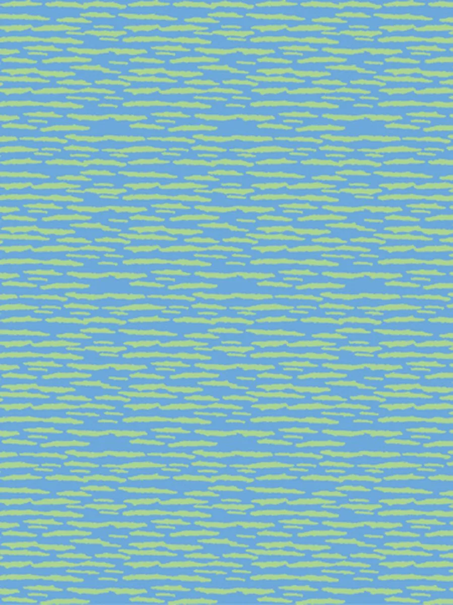 Decopatch Papier Blauw met Groene Golfjes