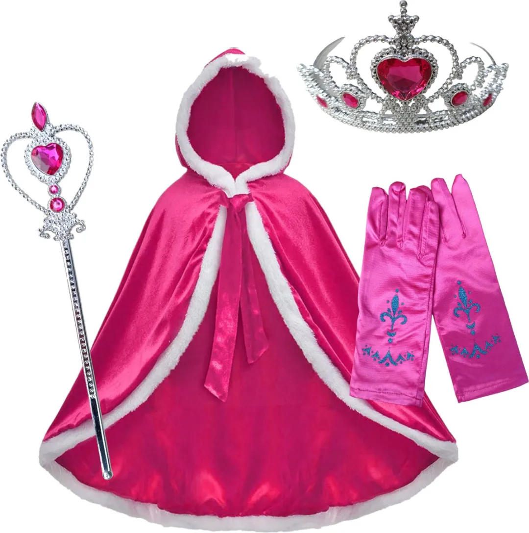 Jobber Toys Prinsessenjurk Mantel - Roze - 3-7 jaar