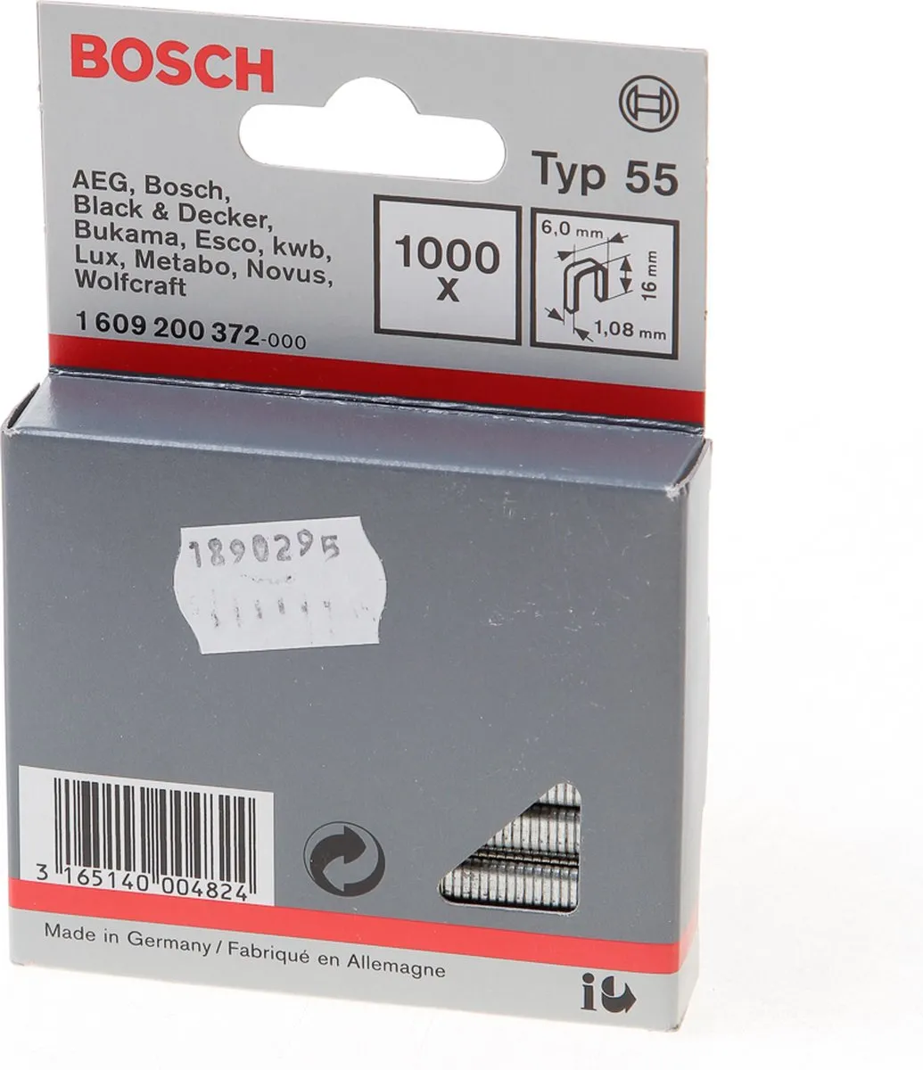 Bosch Niet met smalle rug 55 16x1,08mm - 1000 Stuks