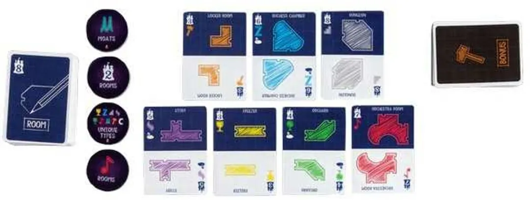 Bezier Games Blueprints of Mad King Ludwig Kaartspel