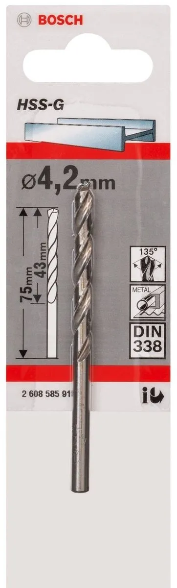 Bosch Metaalboren HSS-G 4,2mm