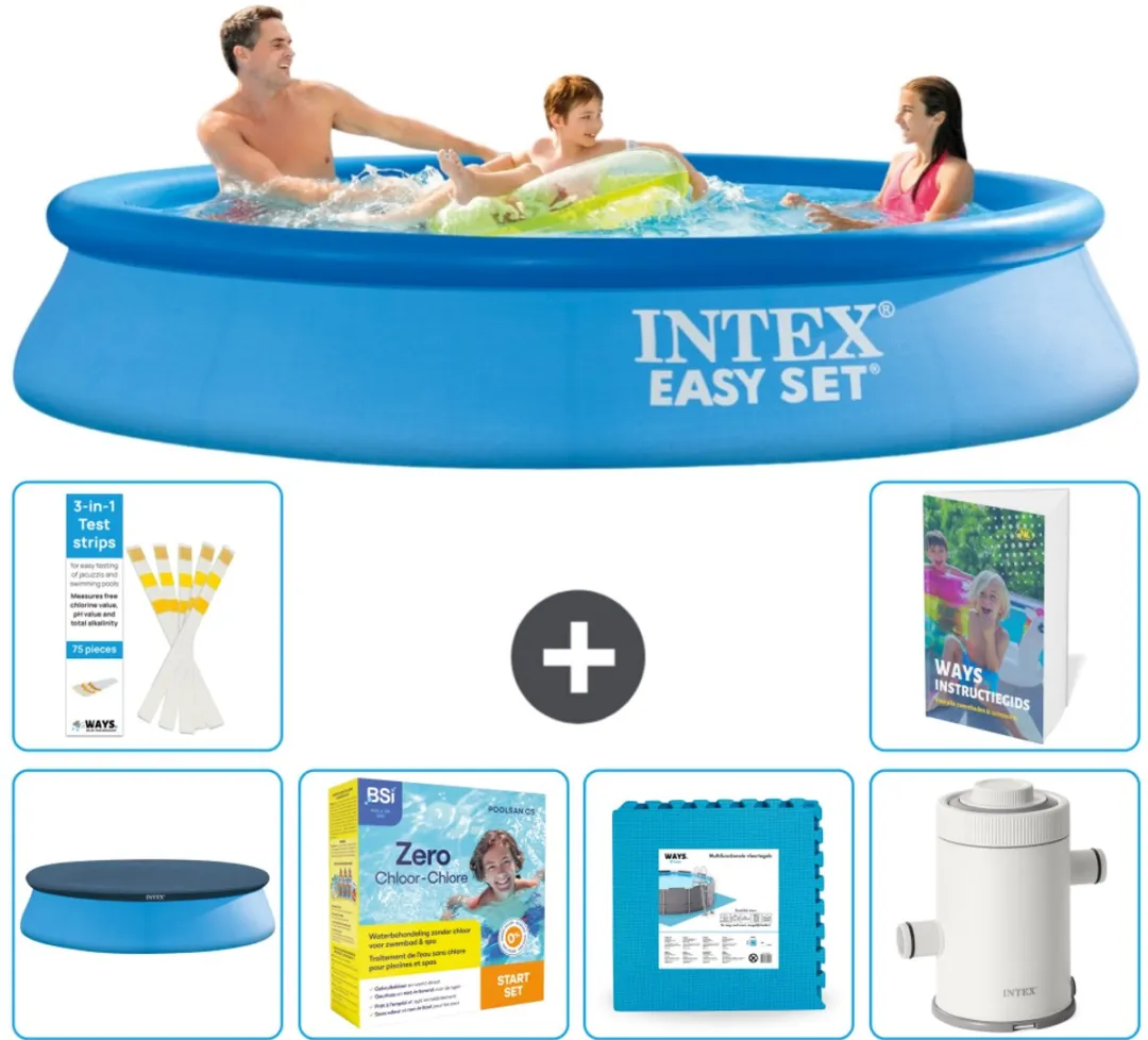 Intex Easy Set Zwembad 305x61cm - Blauw - 7-delig