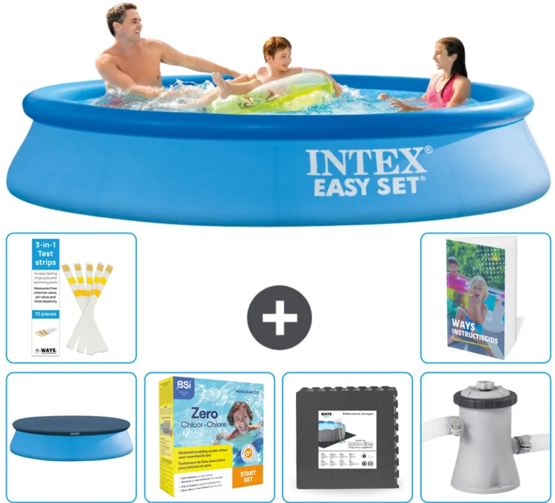 Intex Easy Set Zwembad 305x61cm - Blauw - 7-delig