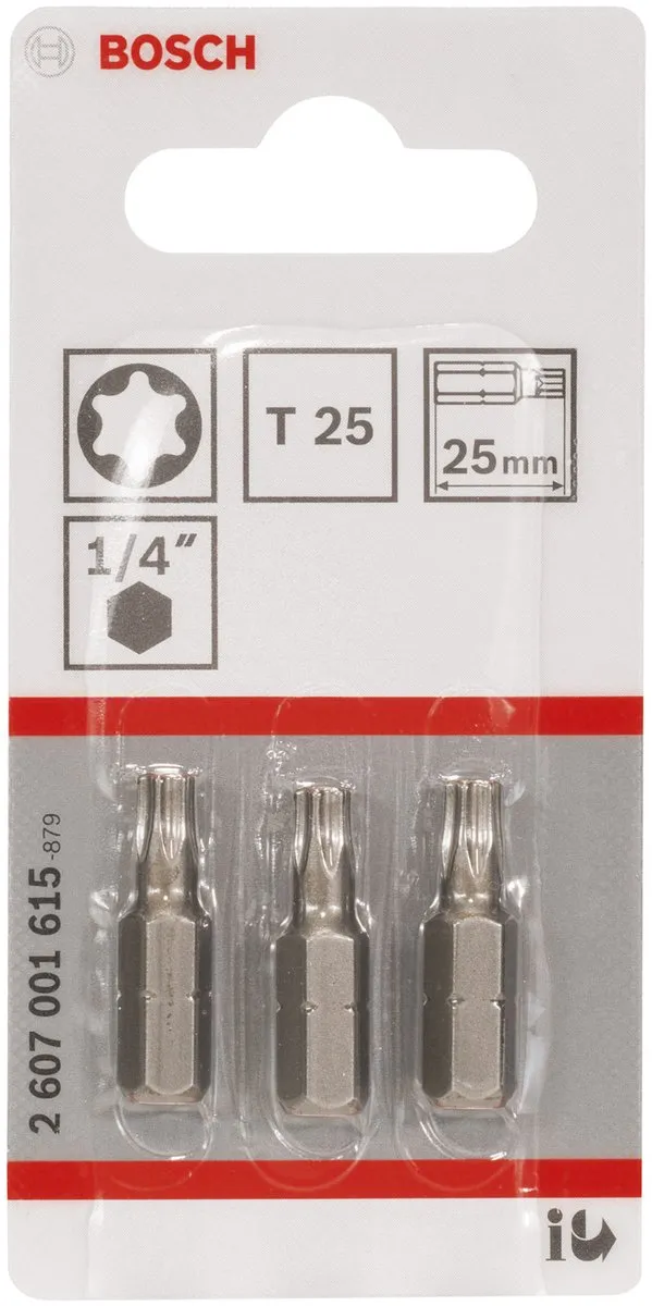 Bosch Bit T25 Extra-hard - 3 Stuks