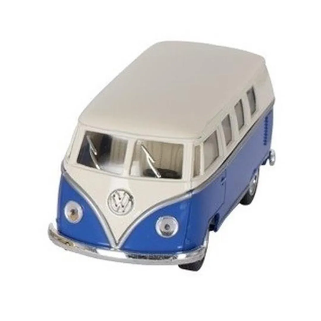 Goki Volkswagen T1 Modelauto - Blauw/Wit 13cm