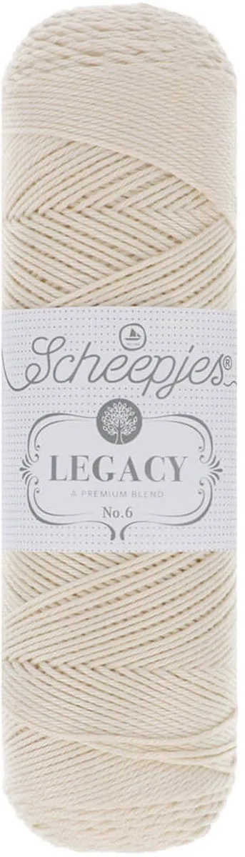Scheepjes Legacy Glanskatoen nr. 6 - Ecru