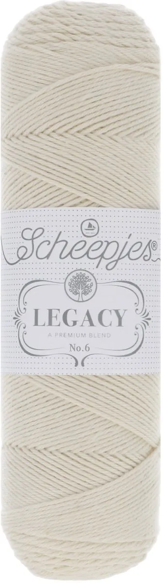 Scheepjes Legacy Glanskatoen nr. 6 - Ecru