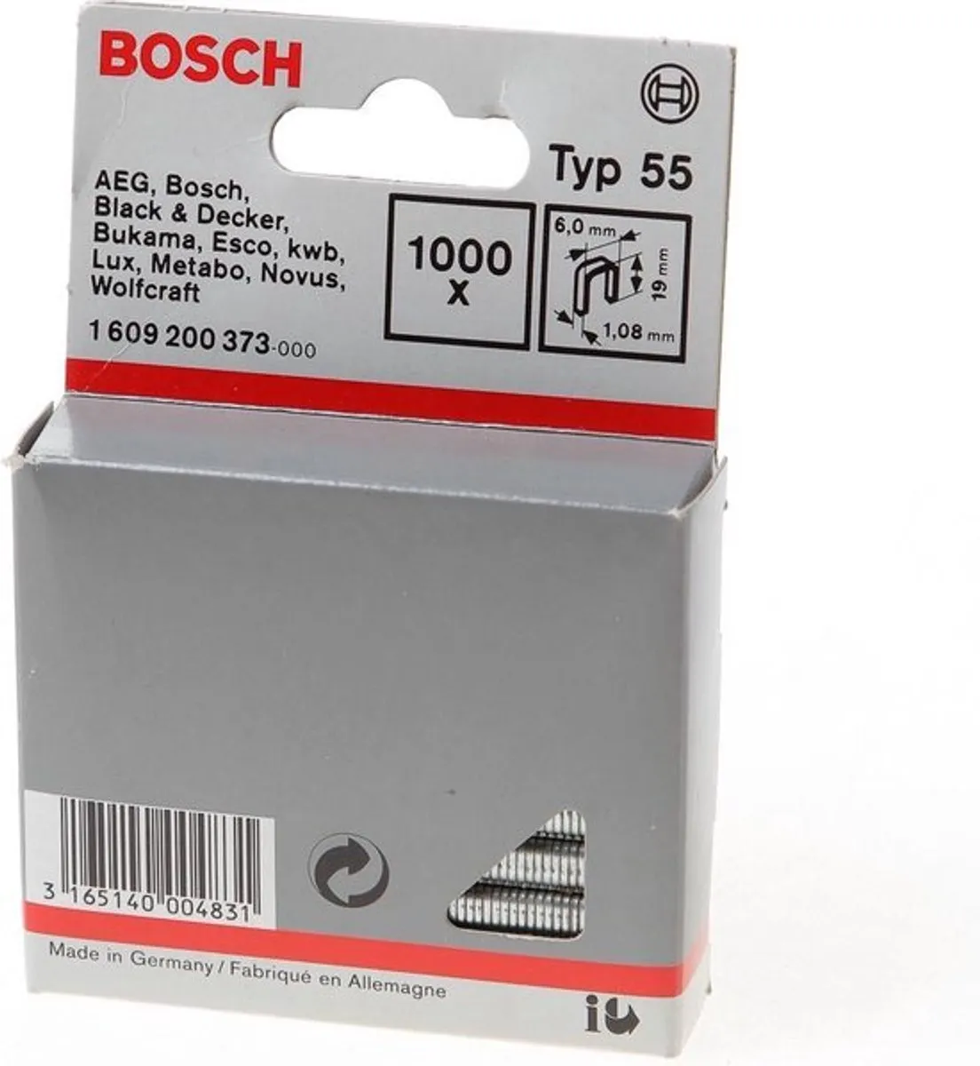 Bosch Niet met Smalle Rug 1609200373 - 1000 Stuks