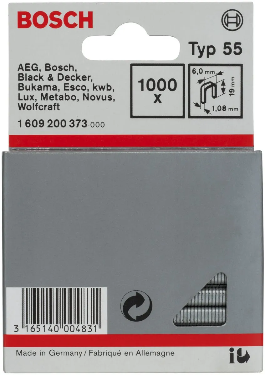 Bosch Niet met Smalle Rug 1609200373 - 1000 Stuks