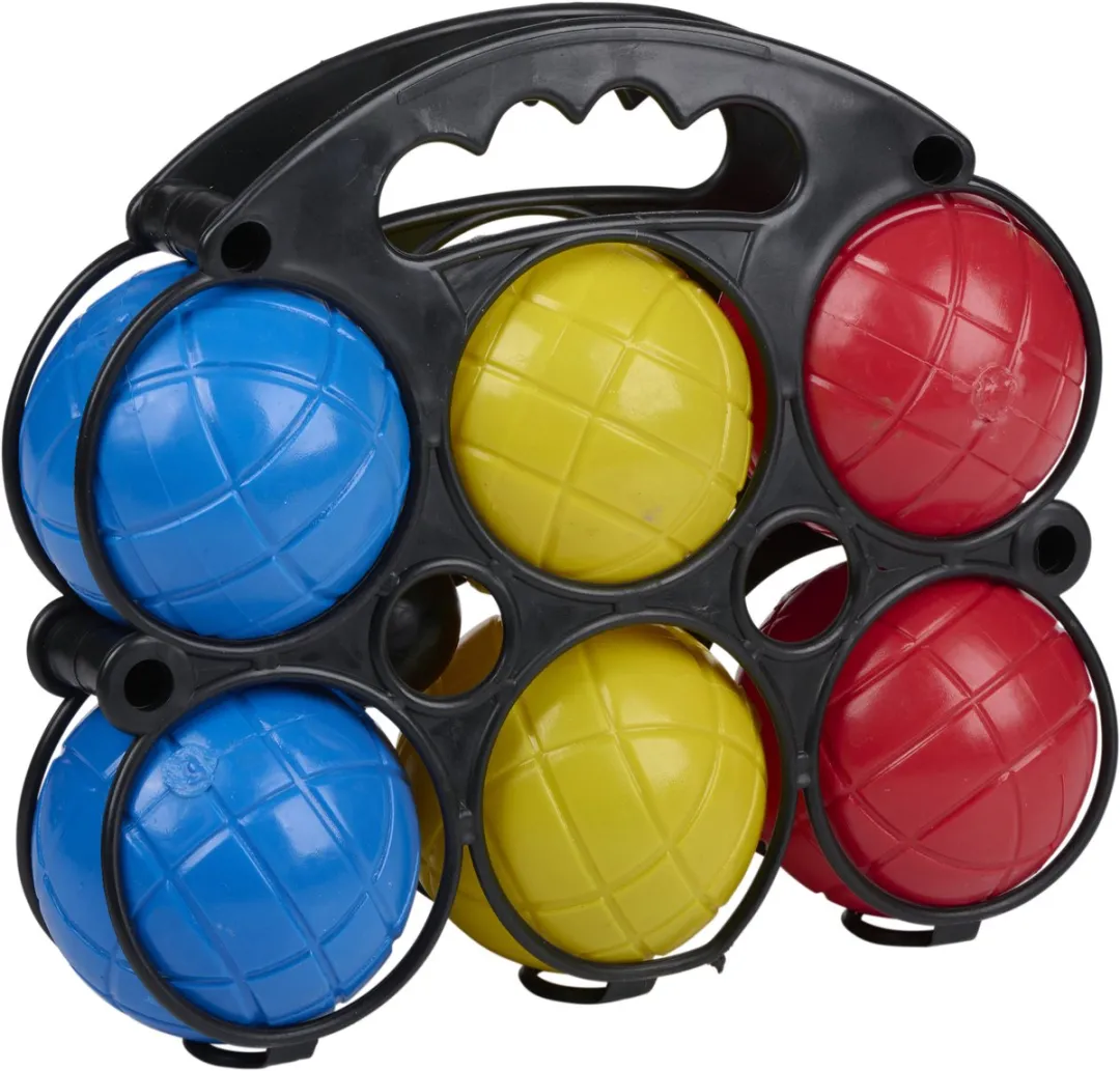 Eddy Toys Jeu de Boules 7-delig - Kunststof boules - Rood/Geel/Blauw