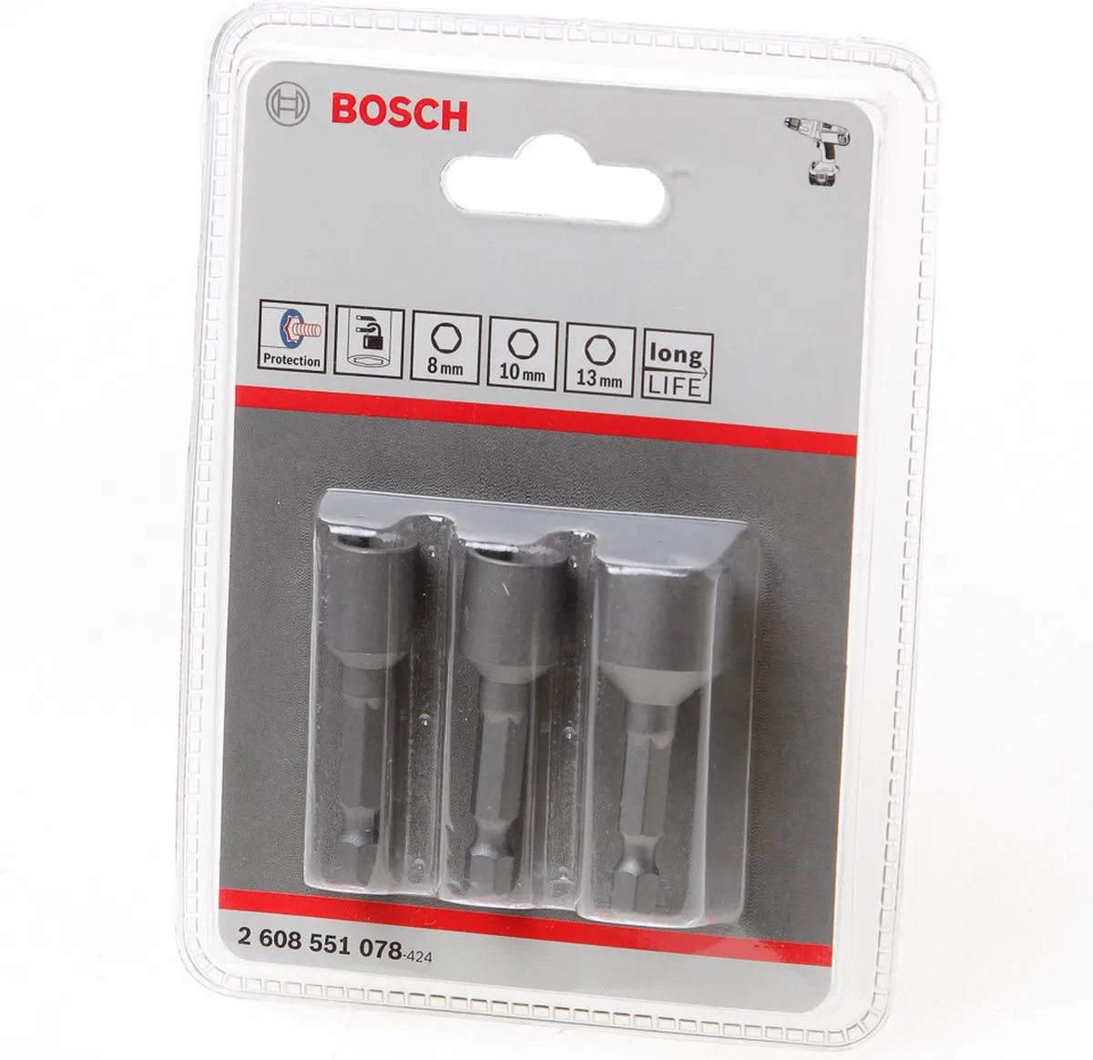 Bosch 3-delig Dopsleutelpack 8/10/13mm