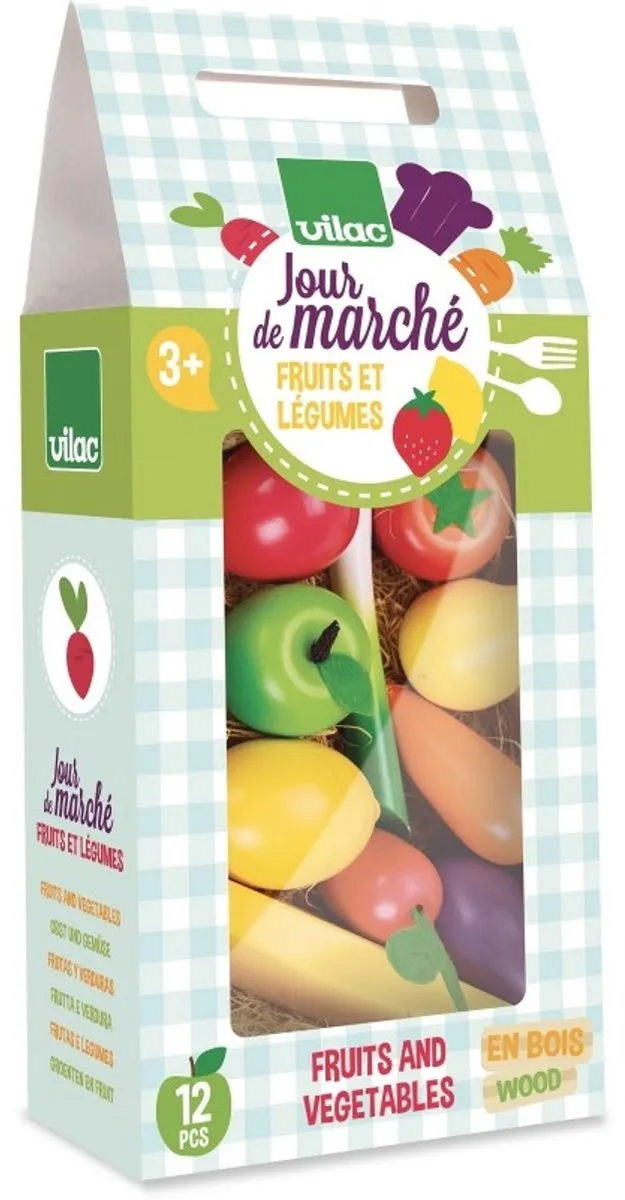 Vilac Groenten en Fruitsetje Dag van de Markt - Multicolor