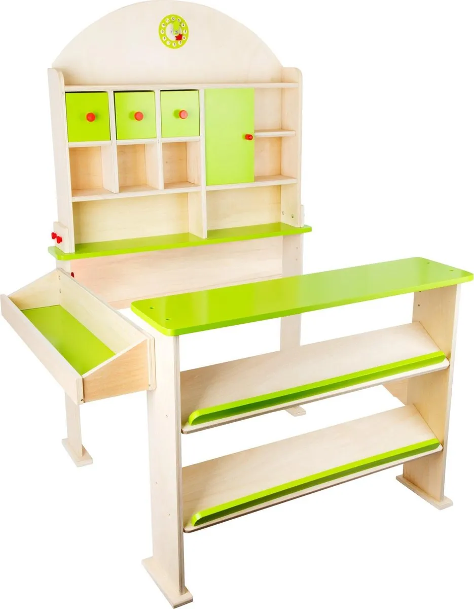 Small Foot Houten Markt en Winkelkraam