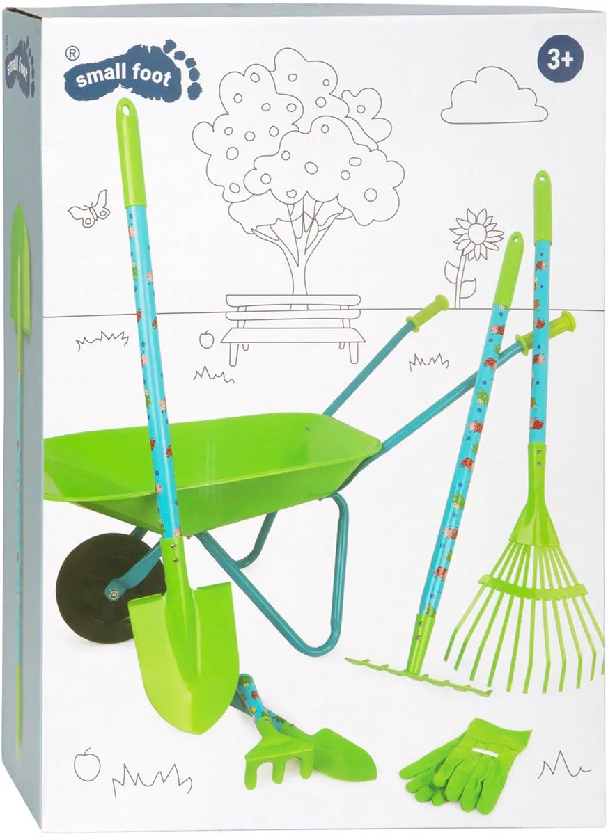 Small Foot Tuingereedschap Kruiwagen 8-delig - Groen