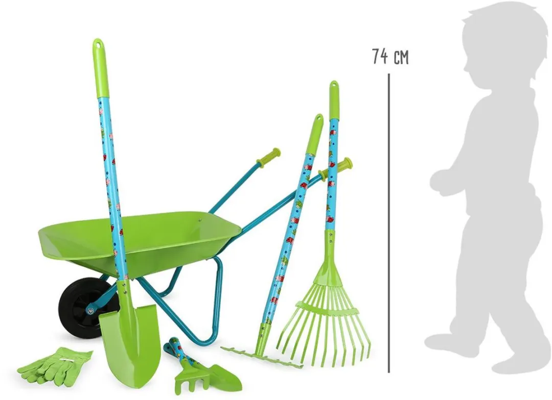 Small Foot Tuingereedschap Kruiwagen 8-delig - Groen