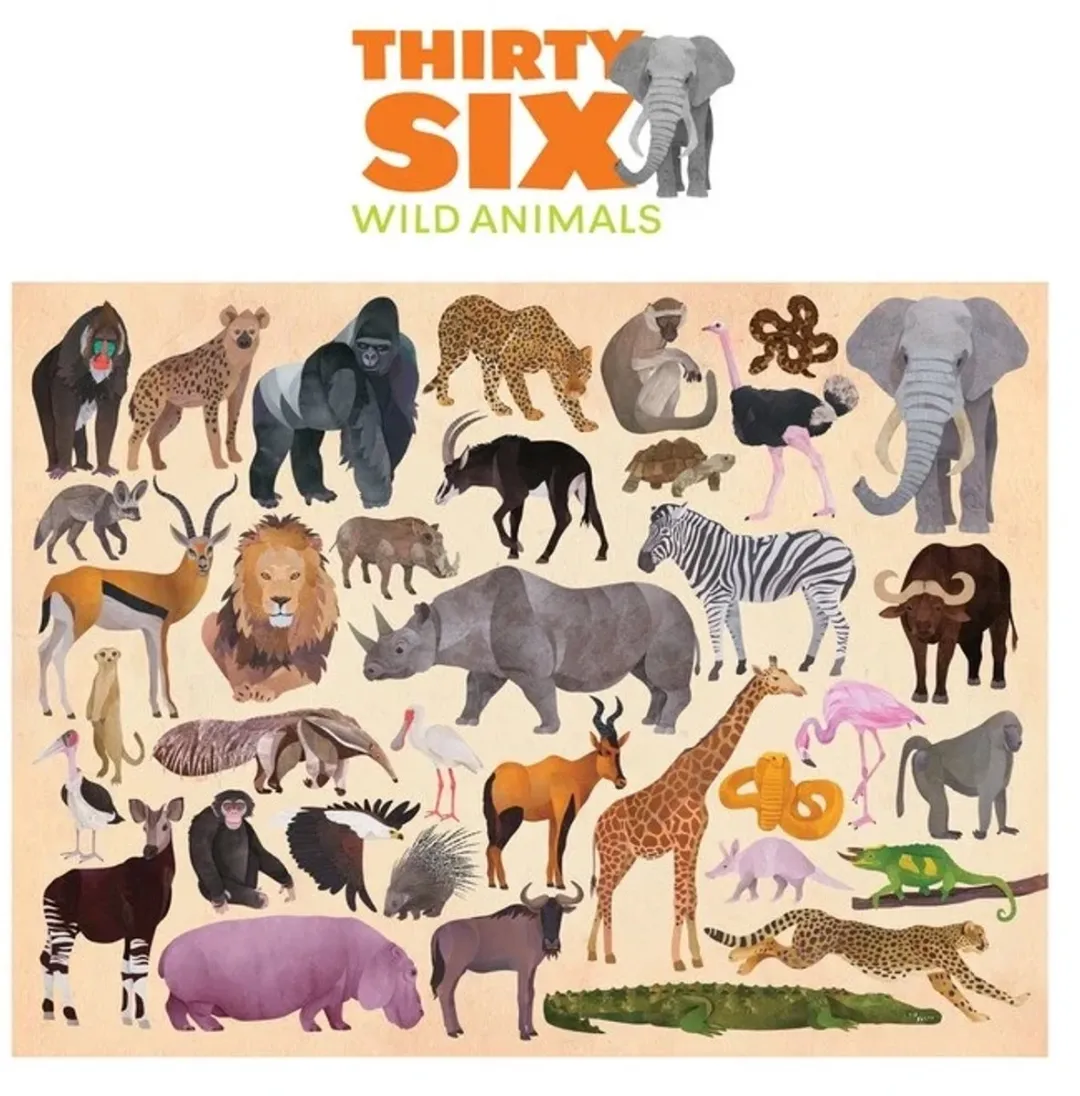 Crocodile Creek CC40542 Puzzel Wilde Dieren 100 Stukjes - Multicolor