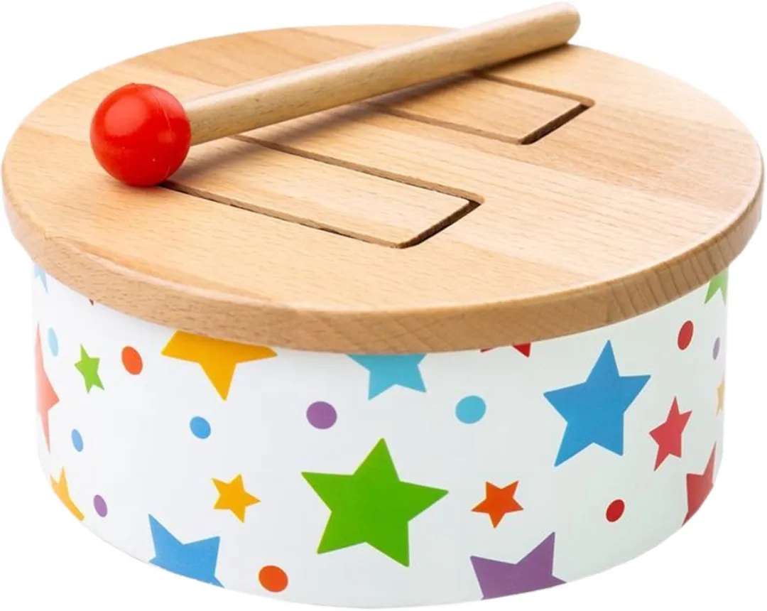 BIGJIGS Trommel Sterren Hout - Multikleur