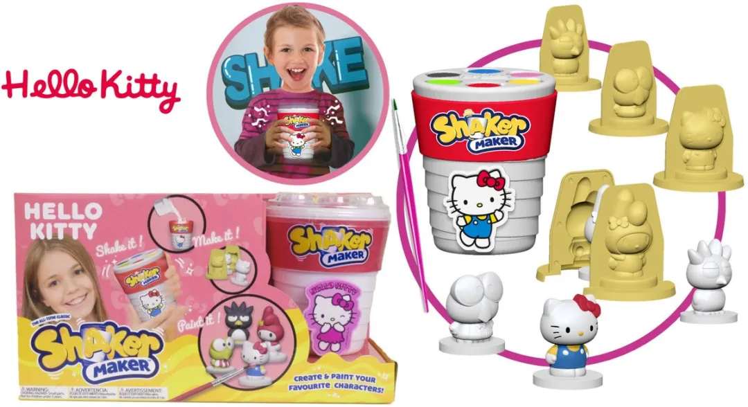 GP TOYS Shaker Maker Hello Kitty - Gipsvormen & Verfset - Roze - afbeelding 4 van 6