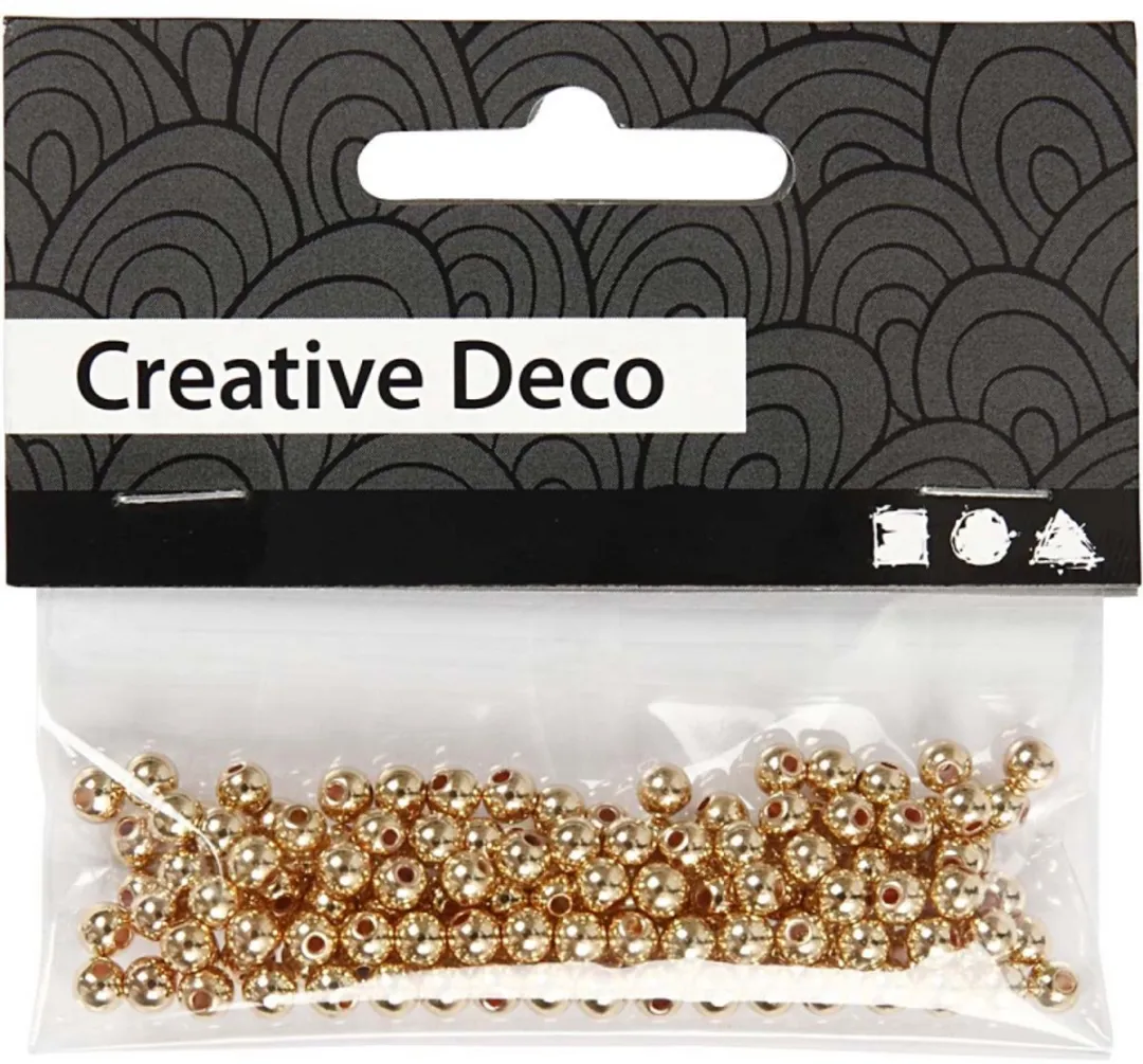 Creativ Company Wax Kralen 4mm - 150 Stuks - Goud