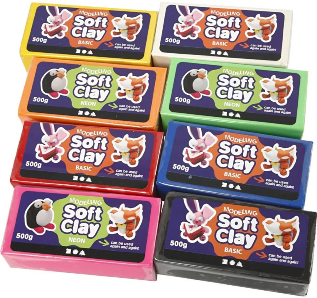 Creativ Company Soft Clay 8 Kleuren - 4kg