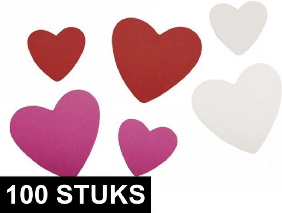 Rayher Crepla Hartjes Mix Kleuren - 100 Stuks