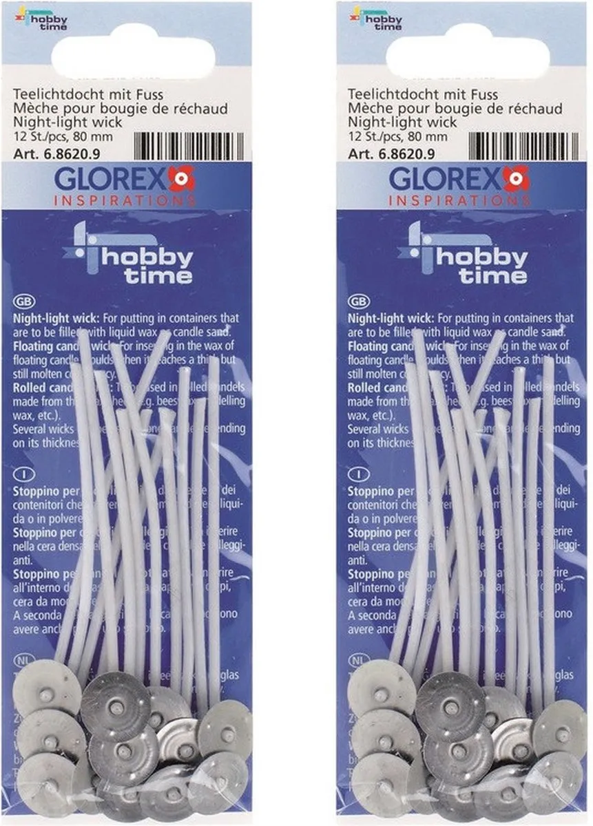Glorex Hobby Kaarslonten 24 Stuks
