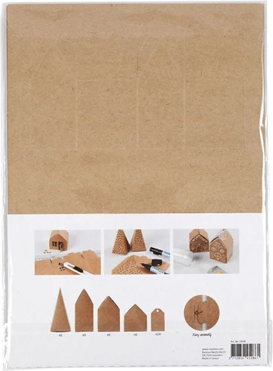 Creativ Company Kartonnen Huizen & Bomen Kraft