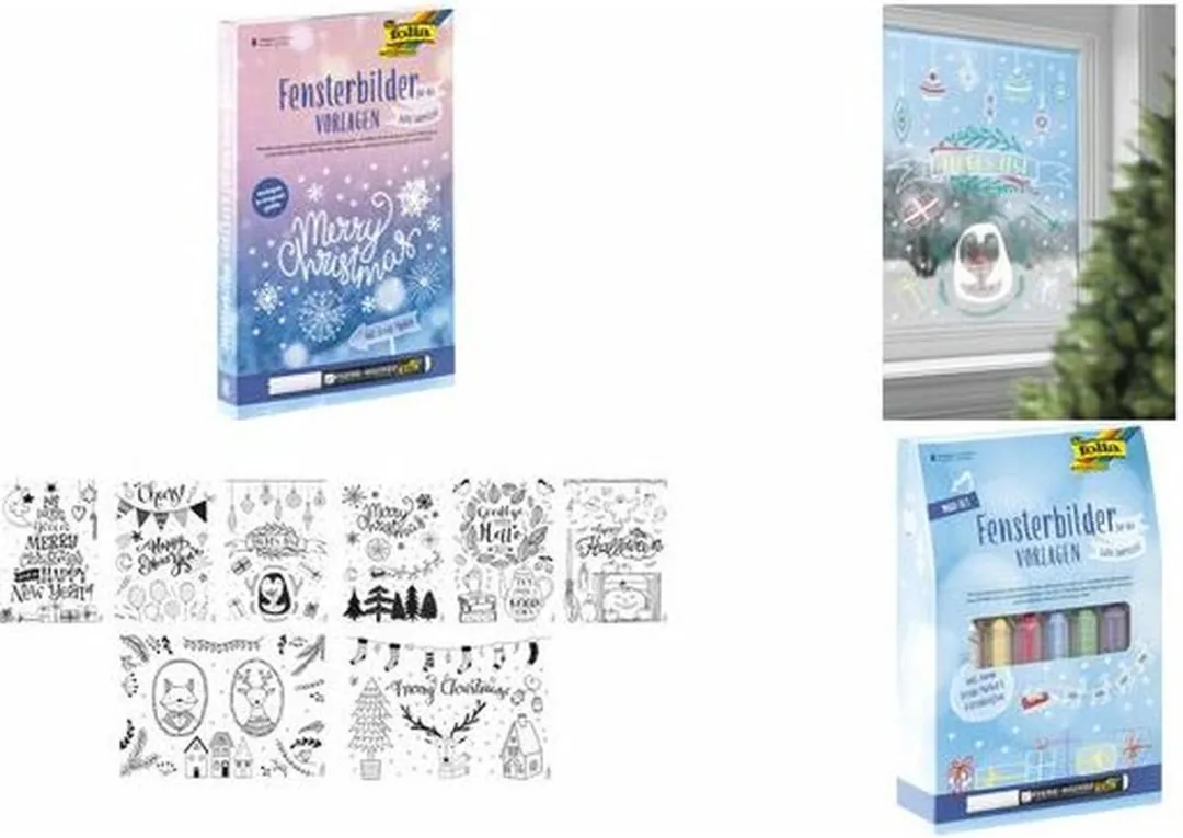 Folia Raamsjablonen Maxi Set - 8 Stuks + Witte Marker
