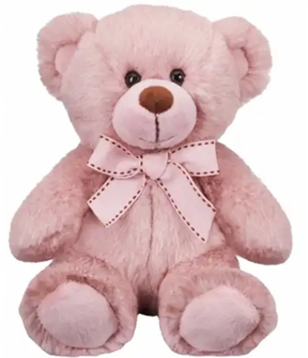 Topknuffels Teddybeer Roze met Strik 20cm