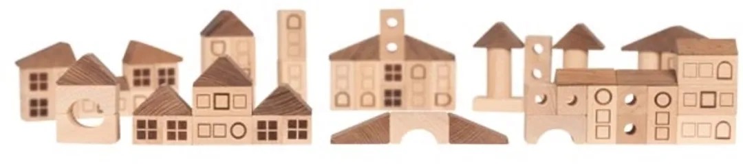 Goki Nature Bouwblokken Stad 70-delig - Multicolor