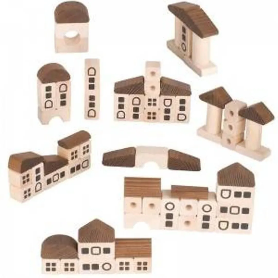 Goki Nature Bouwblokken Stad 70-delig - Multicolor