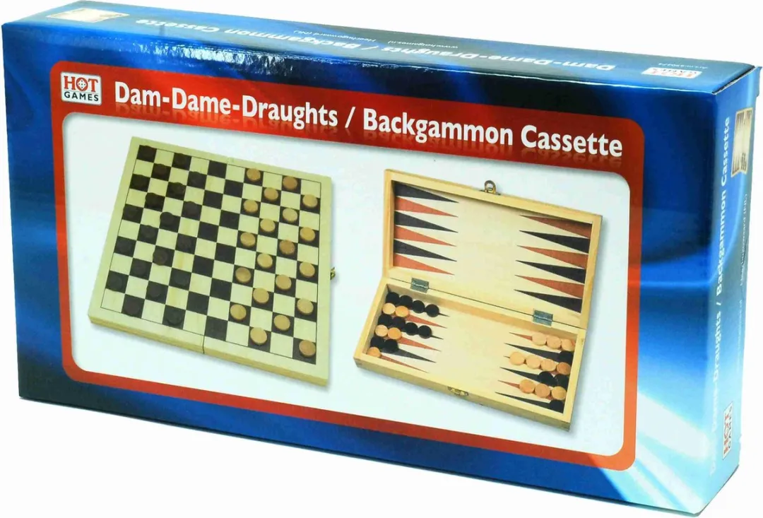 HOT Games Dam- en Backgammonset 30mm - 29x14,5x4,5cm