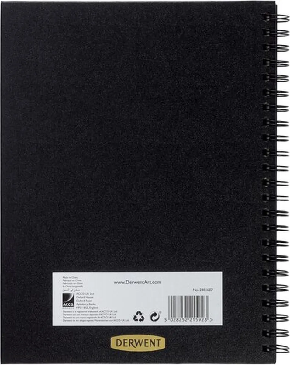 Derwent A4 Spiraalgebonden Schetsboek 86 Vellen - Zuurvrij Multicolor