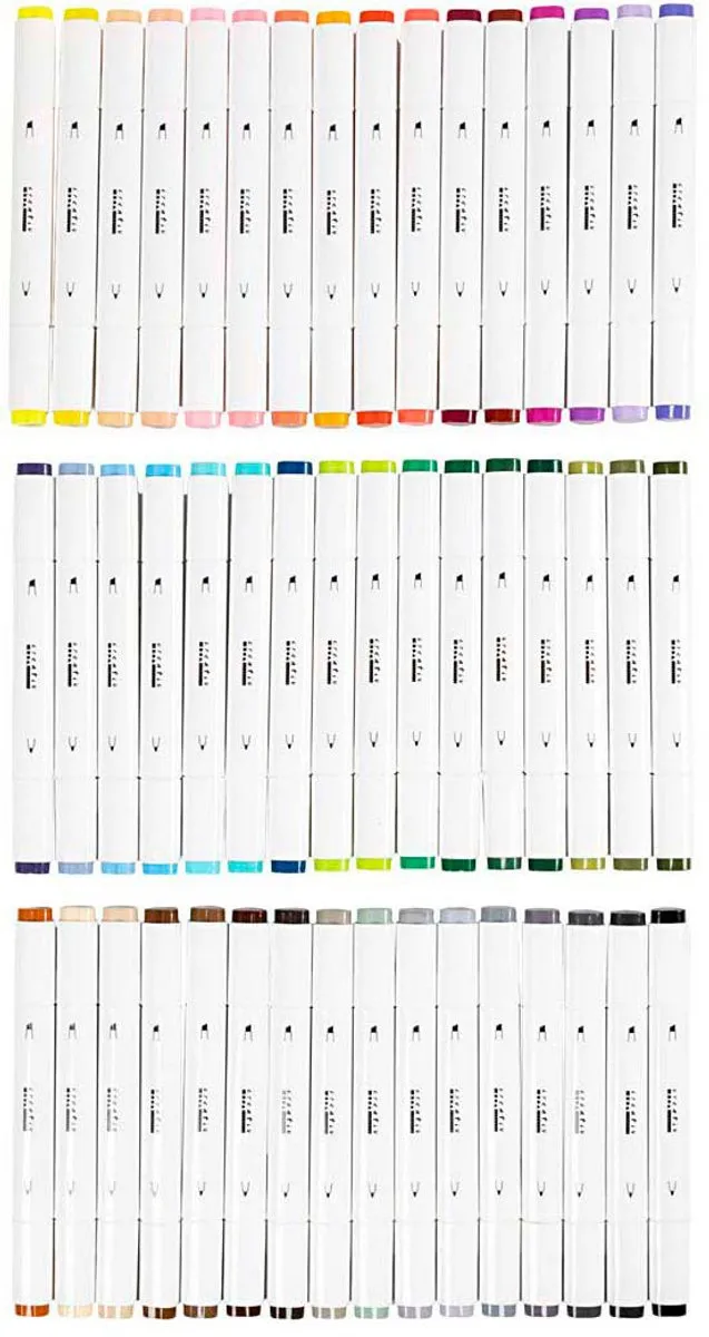 Creativ Company Alcoholmarker Standaardkleuren - 48 Stuks - Meerkleurig