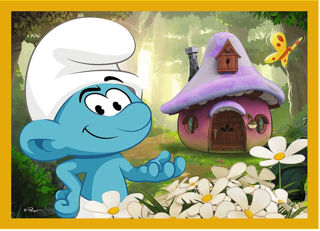 Trefl De Smurfen 4-in-1 Puzzel - 41 Stuks - Multicolor