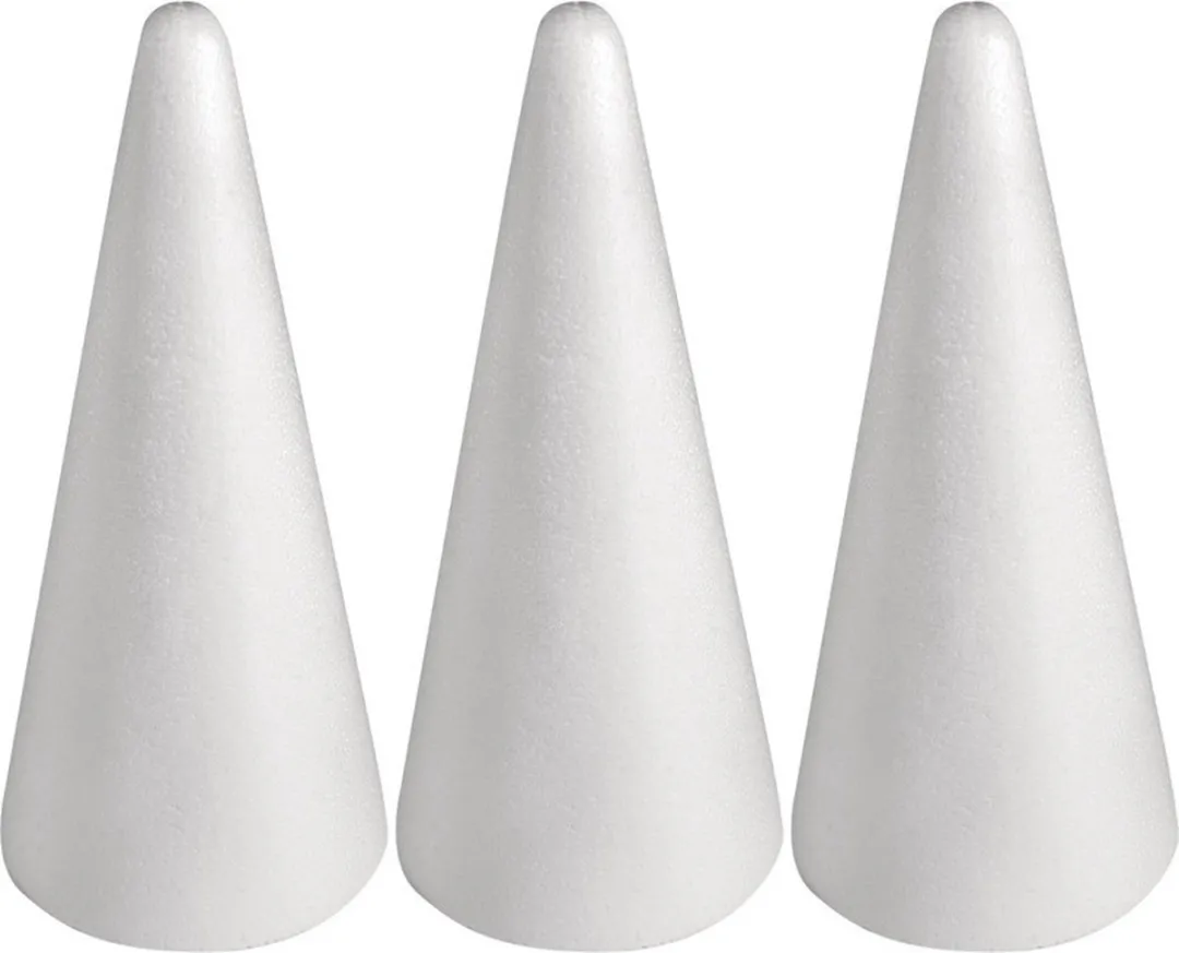 Rayher Piepschuim Kegels 3 Stuks