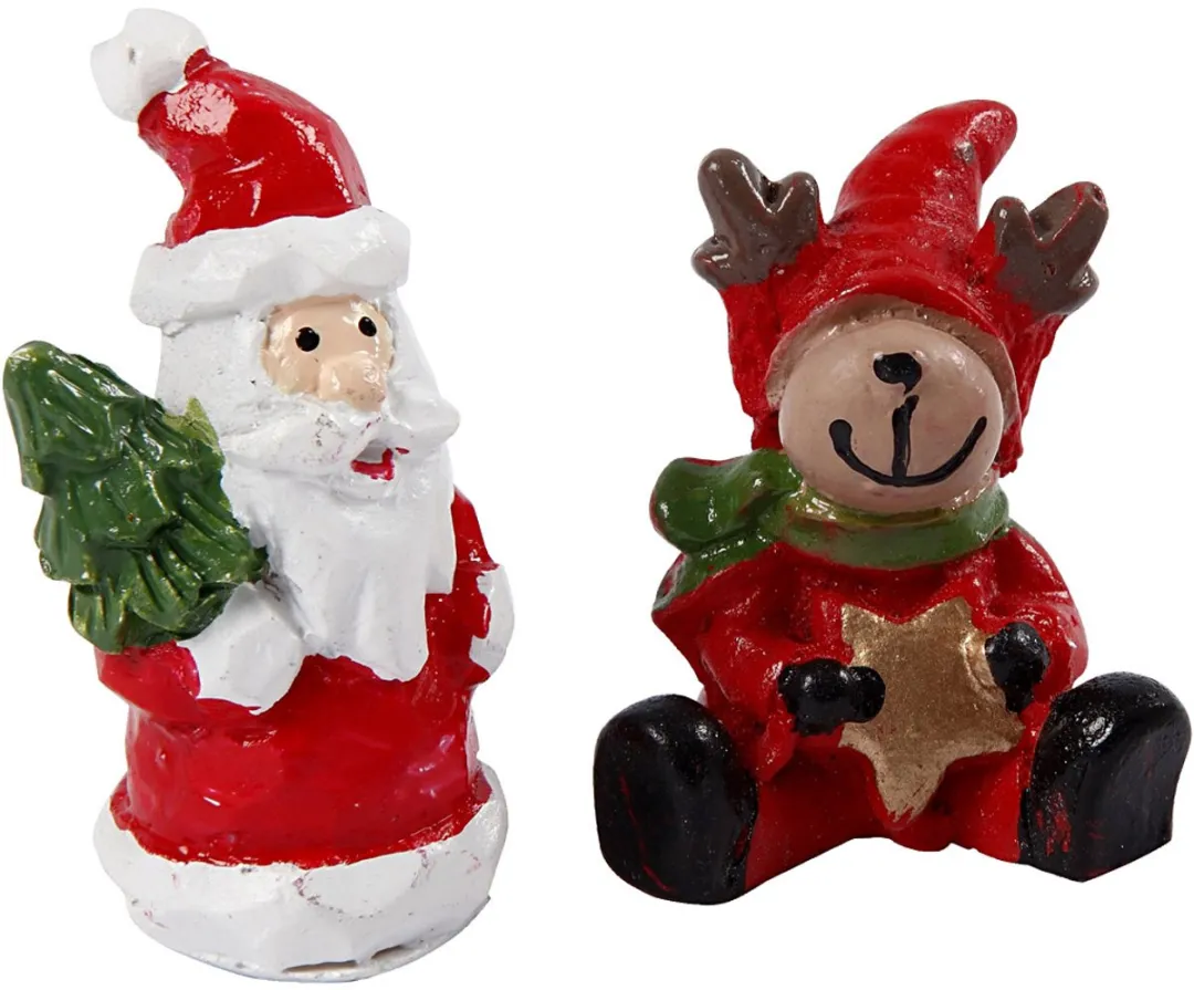 Creativ Company Mini Kerstfiguren 35mm - 3 Stuks