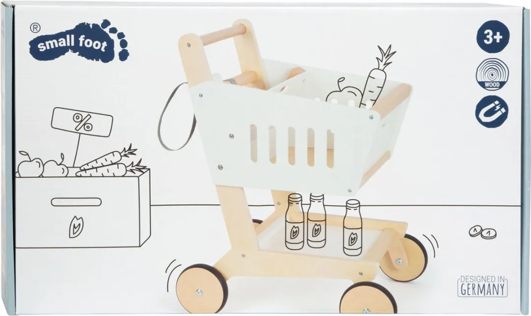 Small Foot Houten Winkelwagen - Wit