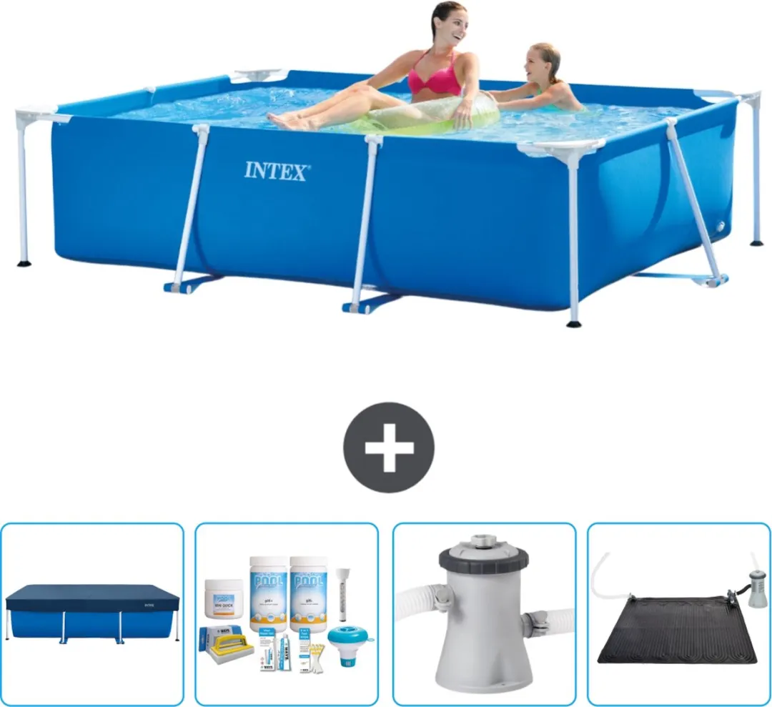 Intex Rechthoekig Frame Zwembad 220x150x60cm - Blauw