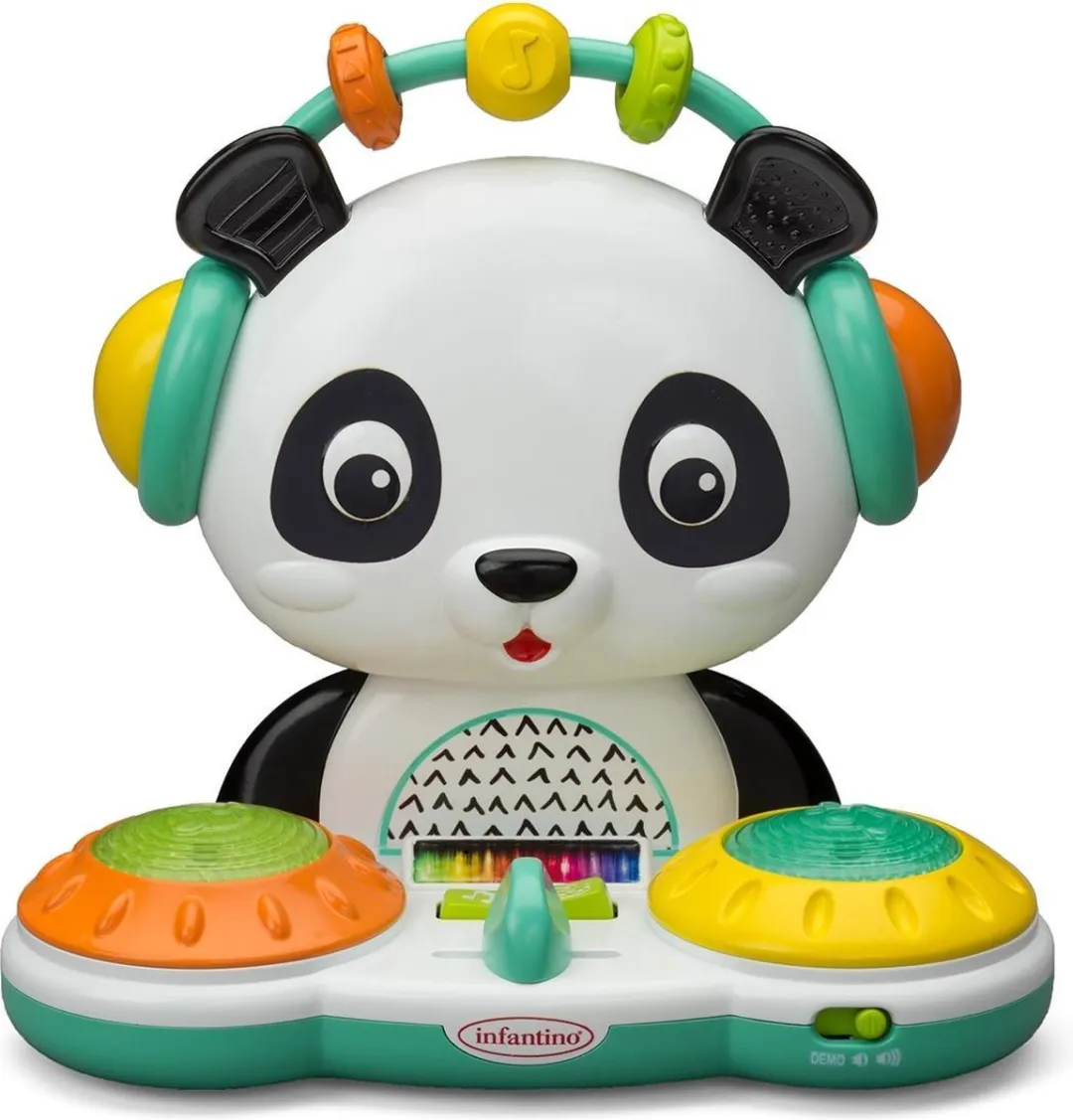 Infantino Sensory Spin & Slide DJ Panda Speelgoed - Multicolour - afbeelding 6 van 6