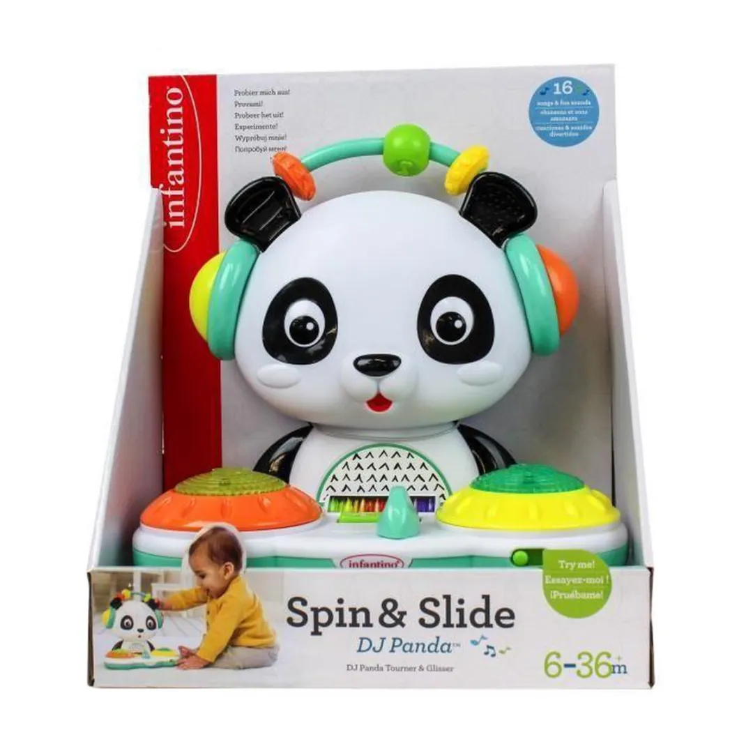 Infantino Sensory Spin & Slide DJ Panda Speelgoed - Multicolour