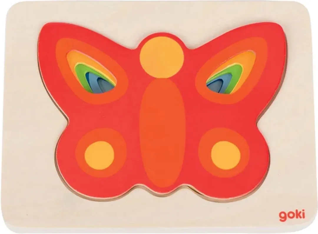 Goki Puzzle Vlinder 5 Stuks - Multicolor