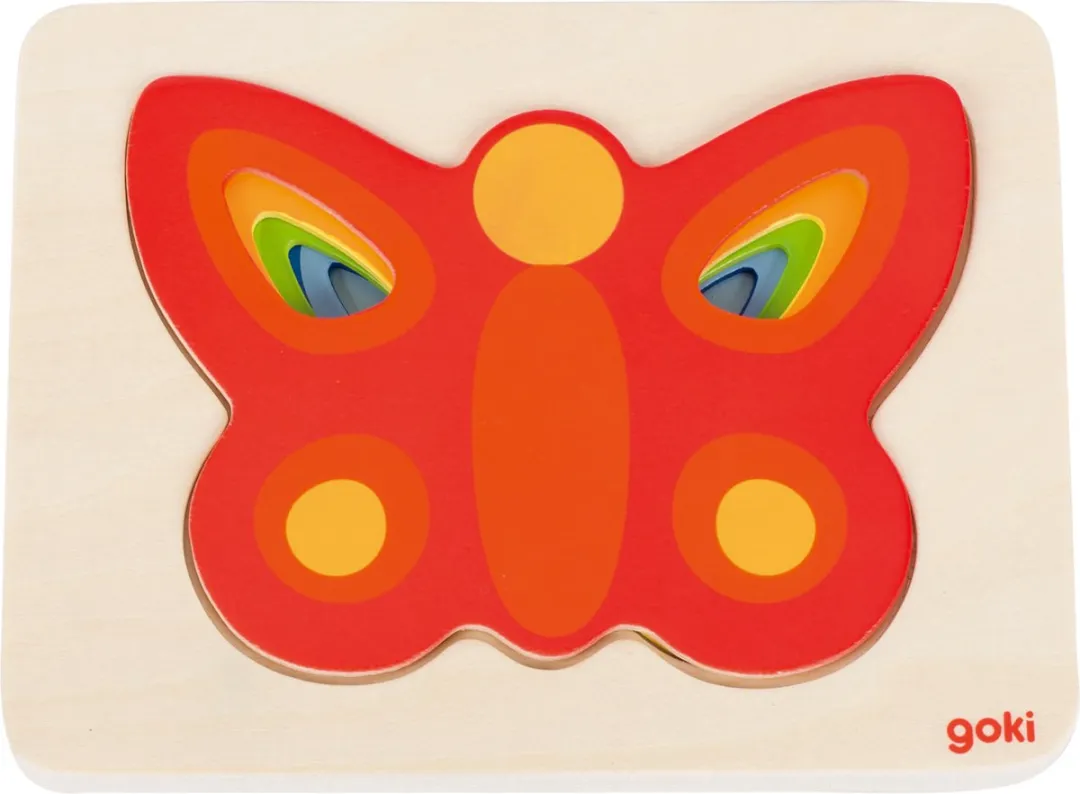 Goki Puzzle Vlinder 5 Stuks - Multicolor
